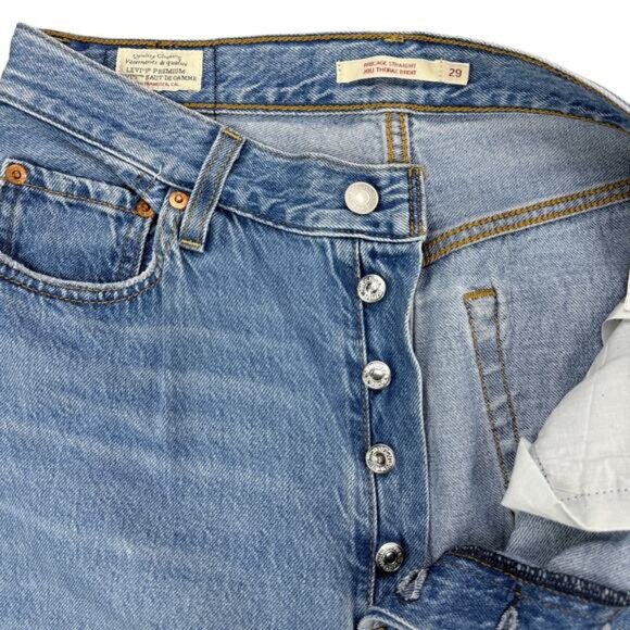 LEVI'S Ribcage Straight Ankle Size 29 At The Ready - Picture 4 of 8